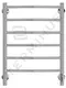 Электрический полотенцесушитель «Terminus» Классик П6 48/65 хром правый, картинка №2