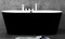 Ванна акриловая «Belbagno» BB200-Nero 169/76 без опор с сифоном белая, фото №1