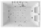 Гидромассажная ванна акриловая «SSWW» AU818 180/120 с каркасом с сифоном с ручками белая глянцевая правая, фото №1