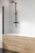 Шторка на ванну стеклянная «Radaway» Nes Black PNJ 90/150 прозрачная/чёрный левая, картинка №2