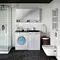 Мебель для ванной «Runo» Лира 120 белая столешница чёрный мрамор левая/правая, картинка №2