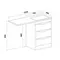 Мебель для ванной «Runo» Орион 120 белая столешница белый мрамор левая/правая, картинка №6