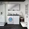 Мебель для ванной «Runo» Орион 120 белая столешница чёрный мрамор левая/правая, картинка №2