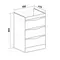 Мебель для ванной «Runo» Орион 120 белая столешница чёрный мрамор левая/правая, фотография №7