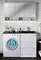 Мебель для ванной «Runo» Орион 120 белая столешница чёрный мрамор левая/правая, фото №1