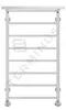 Водяной полотенцесушитель «Terminus» Контур П8 53/90 хром с полкой, картинка №2