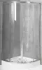 Душевой угол-ограждение «Belbagno» DUE-R-2-90-C-Cr 90/90 прозрачный/хром четверть круга без поддона универсальный, фото №1