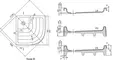 Душевой поддон «Ravak» Ronda PU 80/80 низкий акриловый четверть круга, фотография №3