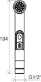 Ручная гигиеническая лейка «Ravak» BM 040 962.00 хром, картинка №2