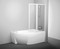 Шторка на ванну стеклянная «Ravak» VSK2 Rosa 170 Transparent/белая правая, картинка №2