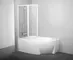 Шторка на ванну пластиковая «Ravak» VSK2 Rosa 170 Rain/белая левая, картинка №2