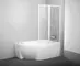 Шторка на ванну пластиковая «Ravak» VSK2 Rosa 160 Rain/белая правая, картинка №2