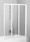 Шторка на ванну стеклянная «Ravak» VS3 130 Transparent/белая универсальная, фото №1