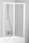 Шторка на ванну стеклянная «Ravak» VS2 105 Transparent/белая универсальная, фото №1