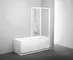 Шторка на ванну пластиковая «Ravak» VS2 105 Rain/белая универсальная, картинка №2