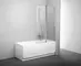 Шторка на ванну стеклянная «Ravak» CVS2 100 Transparent/хром правая, картинка №2