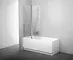 Шторка на ванну стеклянная «Ravak» CVS2 100 Transparent/хром левая, картинка №2