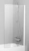 Шторка на ванну стеклянная «Ravak» PVS1 80 Transparent/белая универсальная, фото №1