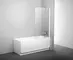 Шторка на ванну стеклянная «Ravak» PVS1 80 Transparent/белая универсальная, картинка №2