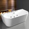Гидромассажная ванна акриловая «Grossman» GR-17075 170/80 с каркасом с сифоном белая, фото №1
