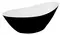 Ванна акриловая «Esbano» London 180/80 с каркасом с сифоном белая/чёрная, фото №1