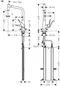 Смеситель для кухонной мойки «Hansgrohe» Metris M71 73801000 с выдвижным изливом хром, картинка №2