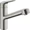 Смеситель для кухонной мойки «Hansgrohe» Focus M42 71814800 с выдвижным изливом сталь, фото №1