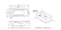 Ванна акриловая «Am.Pm» Sense 170/70 с каркасом и сифоном с каркасом с сифоном белая, изображение №4