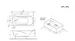 Ванна акриловая «Am.Pm» Sense 150/70 с каркасом и сифоном с каркасом с сифоном белая, изображение №4