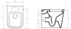 Приставной унитаз безободковый «Belbagno» Albano белый с сиденьем дюропласт с микролифтом белое, фотография №3