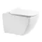 Подвесной унитаз безободковый «Belbagno» Carina белый с сиденьем дюропласт с микролифтом белое, фото №1