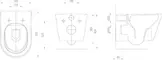 Подвесной унитаз безободковый «Ravak» Chrome RimOff X01651/X01451 белый с сиденьем дюропласт с микролифтом белое, изображение №4