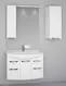 Мебель для ванной подвесная «Spectrum» Солар 85 с дверцей и ящиками белый лак, фото №1