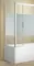 Боковая стенка стеклянная «Aquanet» Practic 70 прозрачная с белой полоской, фото №1