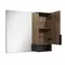 Зеркало с шкафчиком «Comforty» Штутгарт 90 без света дуб тёмно-коричневый правый, картинка №2
