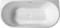 Ванна акриловая «Abber» AB9216-1.7B 170/80 с каркасом с сифоном белая/чёрная, фото №1