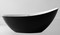 Ванна акриловая «Abber» AB9233B 184/79 с каркасом с сифоном белая/чёрная, картинка №2