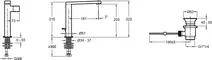 Смеситель для раковины «Jacob Delafon» Composed E73159-CP с донным клапаном хром, картинка №2