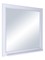 Зеркало «ASB-Woodline» Бергамо 85 без света белое с серебристой патиной, фото №1