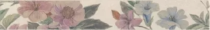 Настенный бордюр «Kerama Marazzi» Ломбардиа 40x6 VT\B164\6401 цветы бежевый, фото №1