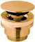 Донный клапан для раковины «Paffoni» ZSCA050HGSP с механизмом Клик-Клак медовое золото брашированное, фото №1