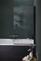 Шторка на ванну стеклянная «Jacob Delafon» Struktura 80/140 прозрачная/чёрная универсальная, картинка №2