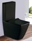 Приставной унитаз безободковый «Esbano» Duero-C чёрный с сиденьем с микролифтом чёрное, фото №1