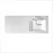 Раковина над стиральной машиной «СанТа» Лидер 120 с кроншейтнами искусственный камень белая правая, фотография №3