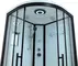 Душевая кабина «Timo» Standart T-6600 100/100 высокий поддон прозрачная/белая с чёрным профилем с электрикой, фотография №3