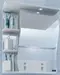 Зеркальный шкаф «СанТа» Волна 55 с подсветкой белый правый, фото №1