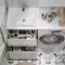Тумба с раковиной под стиральную машину «Alavann» Soft Silver 120 (Cosmos 120 левая) белая/металлик, фотография №3