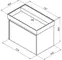 Тумба с раковиной «Aquanet» Nova Lite 75 с 2 ящиками(один скрытый) (Латина 75) подвесная дуб рустикальный, картинка №10