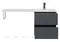 Тумба с раковиной под стиральную машину «Aquanet» Алвита 120 (Фортуна 120 правая) подвесная серый антрацит глянец, картинка №10