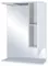 Зеркало с шкафчиком «Onika» Лайн 58.01 с подсветкой белый правый, картинка №2